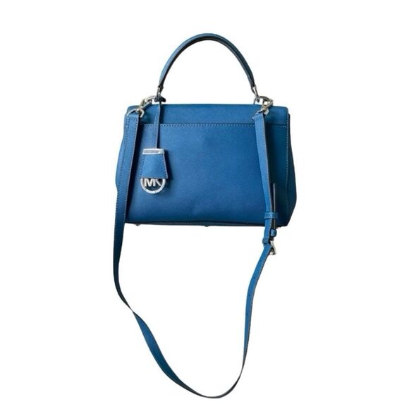 Michael Kors Denim Blue Ava Top Handle Satchel NWOT - Picture 6 of 14